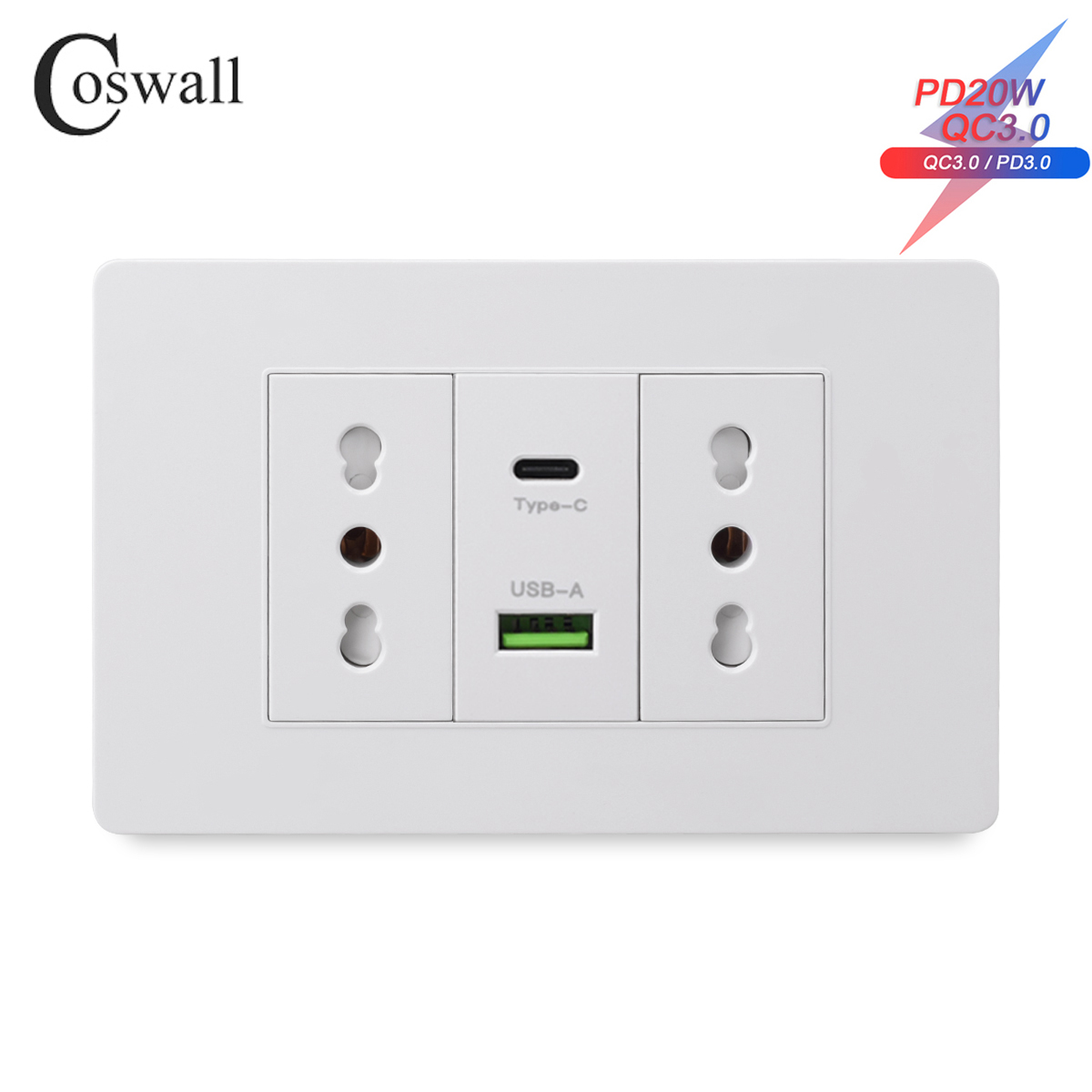 Outdoor Power Outlet - Coswall White 118 Series PC Panel