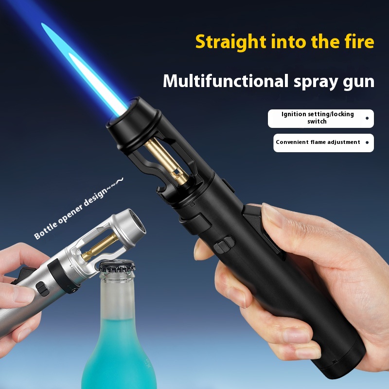 Outdoor Kitchen Power Burner - Powerful Metal Jet Torch Lighter Windproof