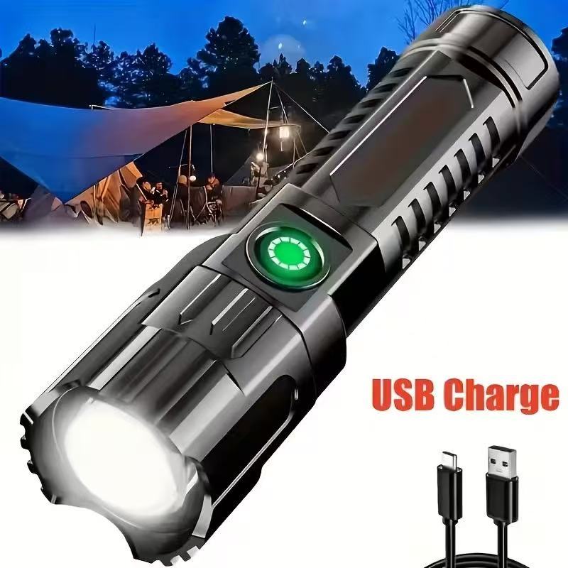 Outdoor Power Reno - New High-power Led Flashlight USB Rechargeable