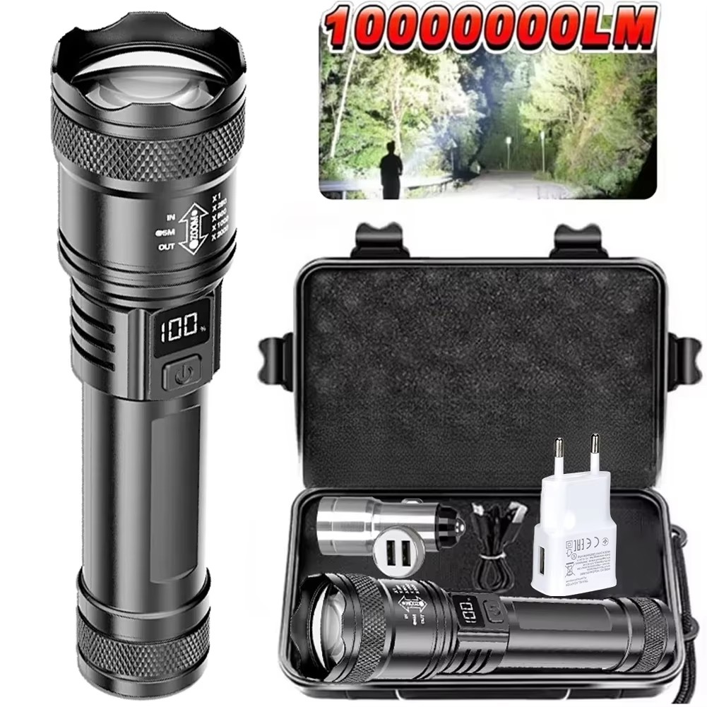 Outdoor Power Reno - Rechargeable LED Flashlight Zoomable Torch with