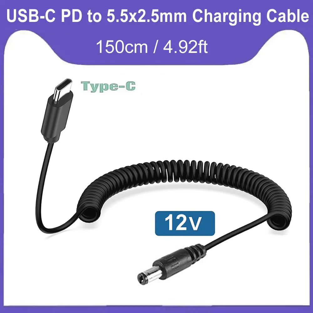 USB C to DC 5.5mm X 2.5mm Powe - đánh giá và giá Outdoor Power Supply 12V