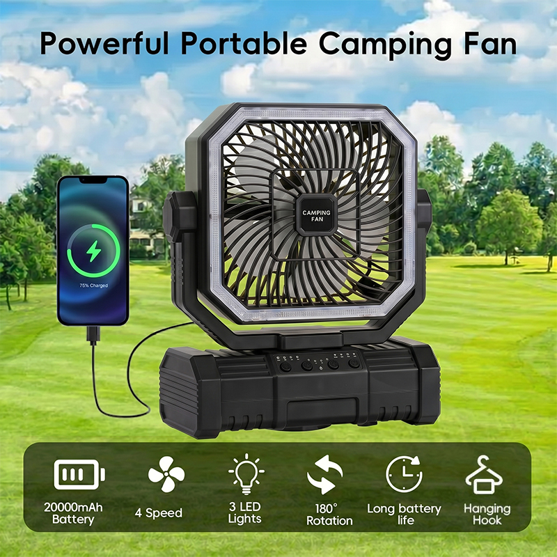 20000mAh Camping Ceiling Fan R - đánh giá và giá Outdoor Power Reno