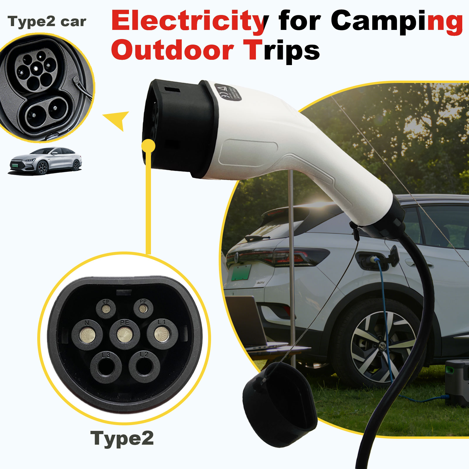 Type2 V2L Discharge Adapter 16 - đánh giá và giá Outdoor Power Outlet