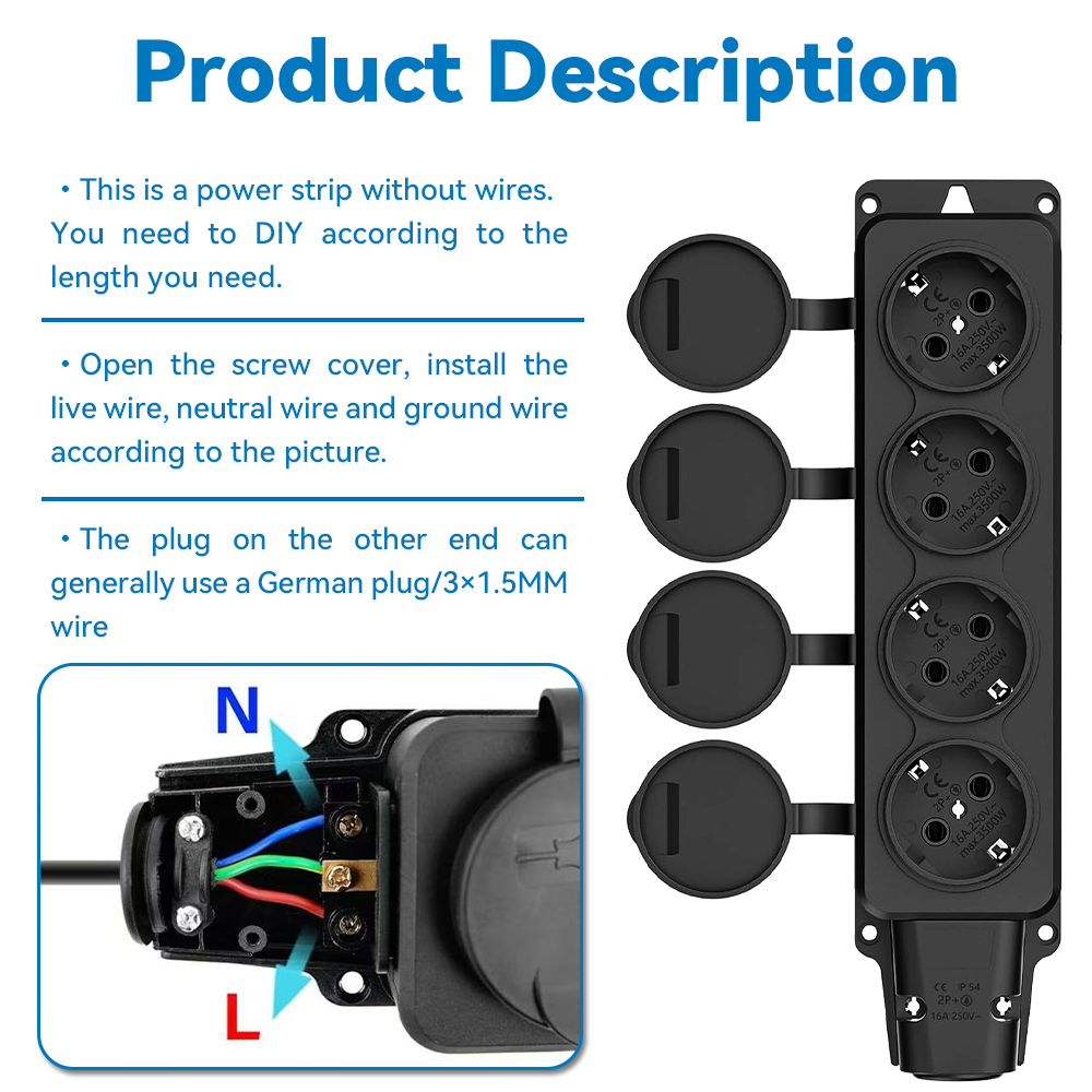 Outdoor Power Strip Waterproof - đánh giá và giá Outdoor Power Strip With Cover