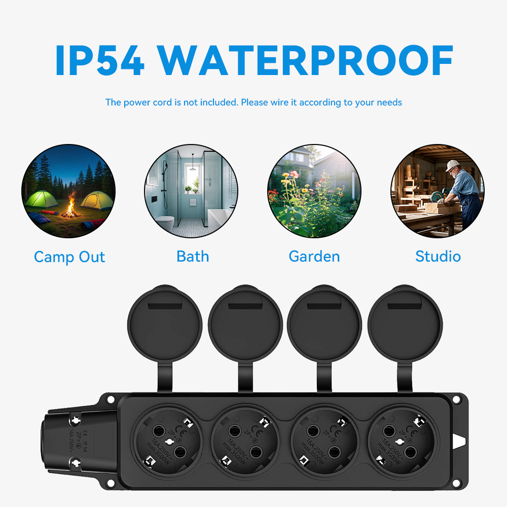 Outdoor Power Strip Waterproof - đánh giá và giá Outdoor Power Strip With Cover