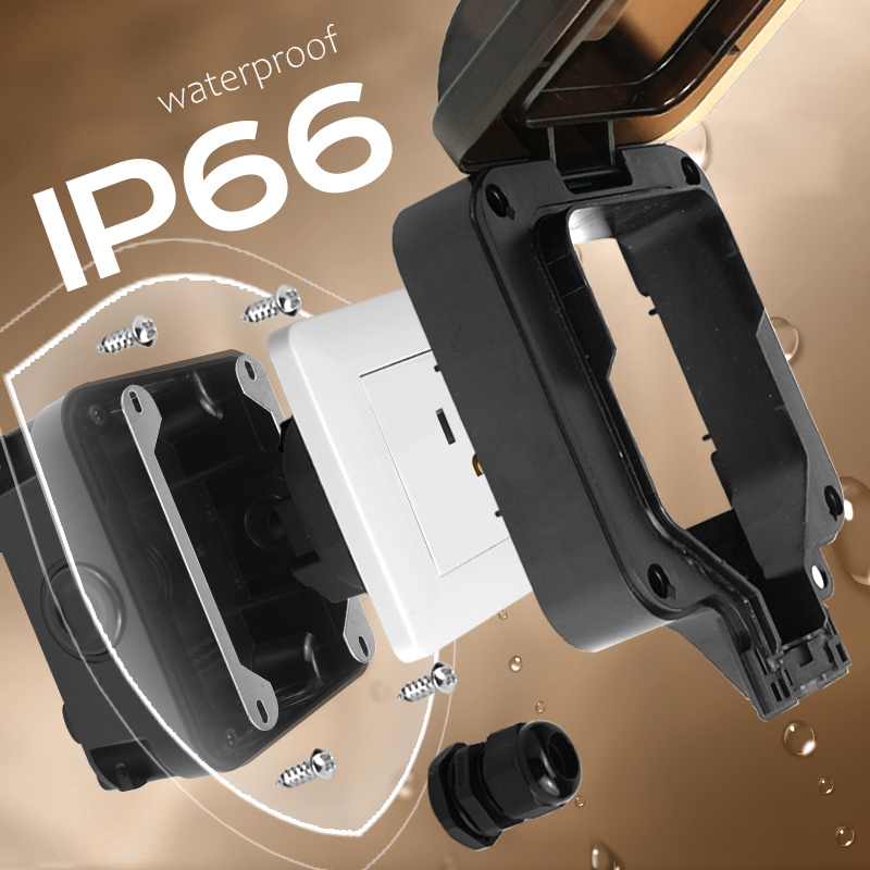 Avoir IP66 Wall Waterproof Soc - đánh giá và giá Outdoor Power Outlet