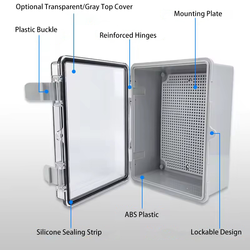 IP66 Waterproof Grey/Transpare - đánh giá và giá Outdoor Power Outlet Box