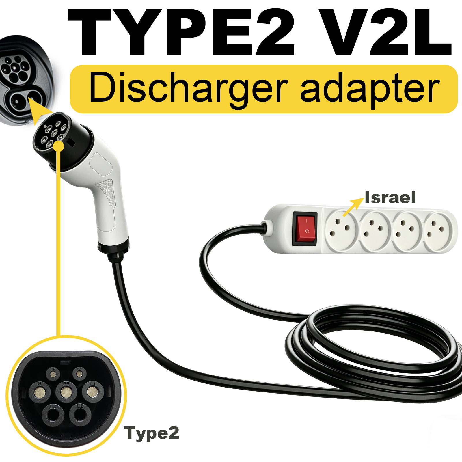 Type2 V2L Discharge Adapter Is - đánh giá và giá Outdoor Power Outlet