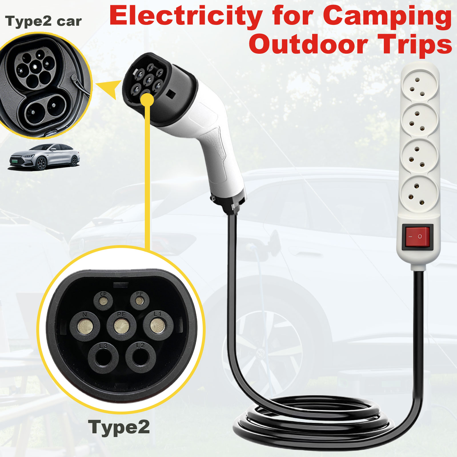Type2 V2L Discharge Adapter Is - đánh giá và giá Outdoor Power Outlet
