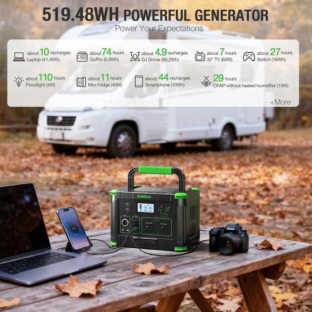 500W Portable Power Station 51 - đánh giá và giá Outdoor Power Outlet