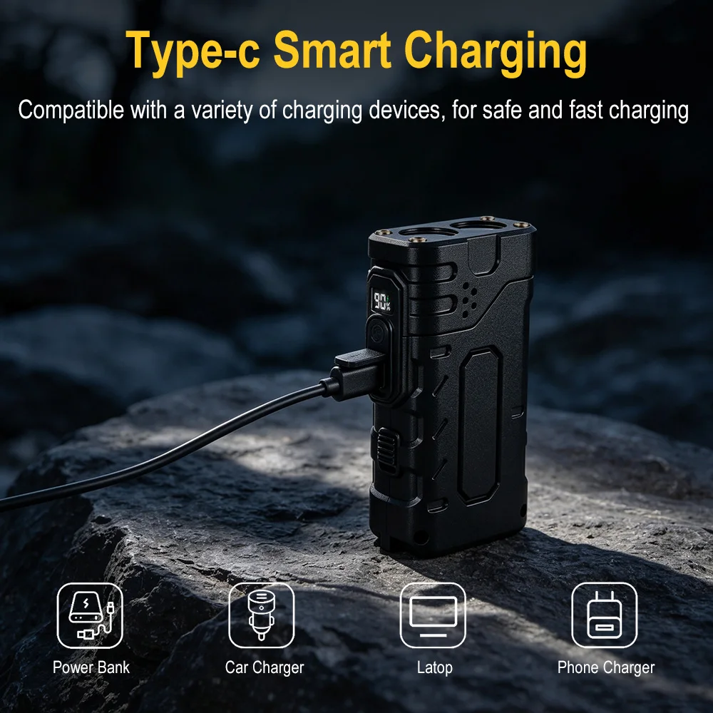 BORUIiT Hand Crank EDC LED Fla - đánh giá và giá Outdoor Power Reno
