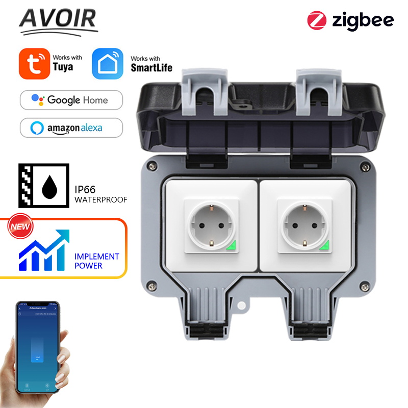Avoir Tuya Zigbee Điện Ổ Cắm I - đánh giá và giá Outdoor Power Outlet