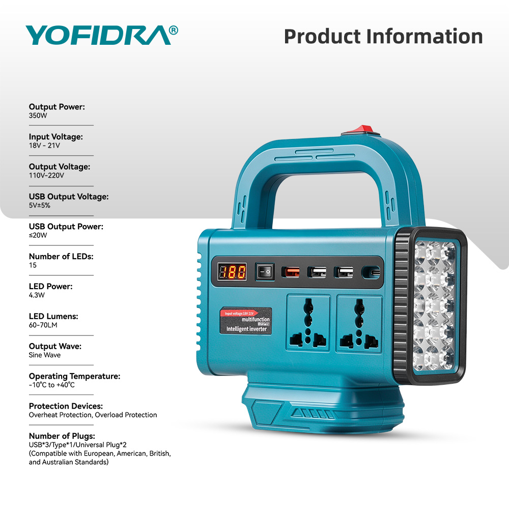YOFIDRA 220V Portable Power In - đánh giá và giá Outdoor Power Outlet