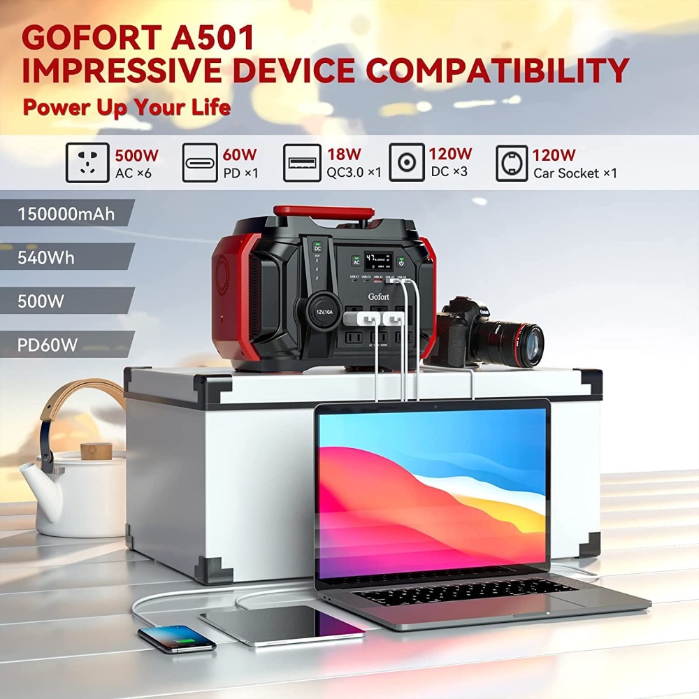Portable Power Station 540Wh/5 - đánh giá và giá Outdoor Power Outlet